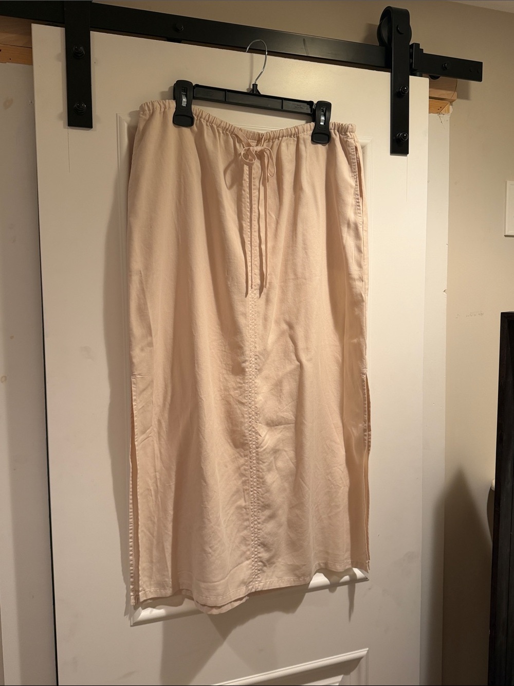 cloth & stone Cream Drawstring Midi Skirt
